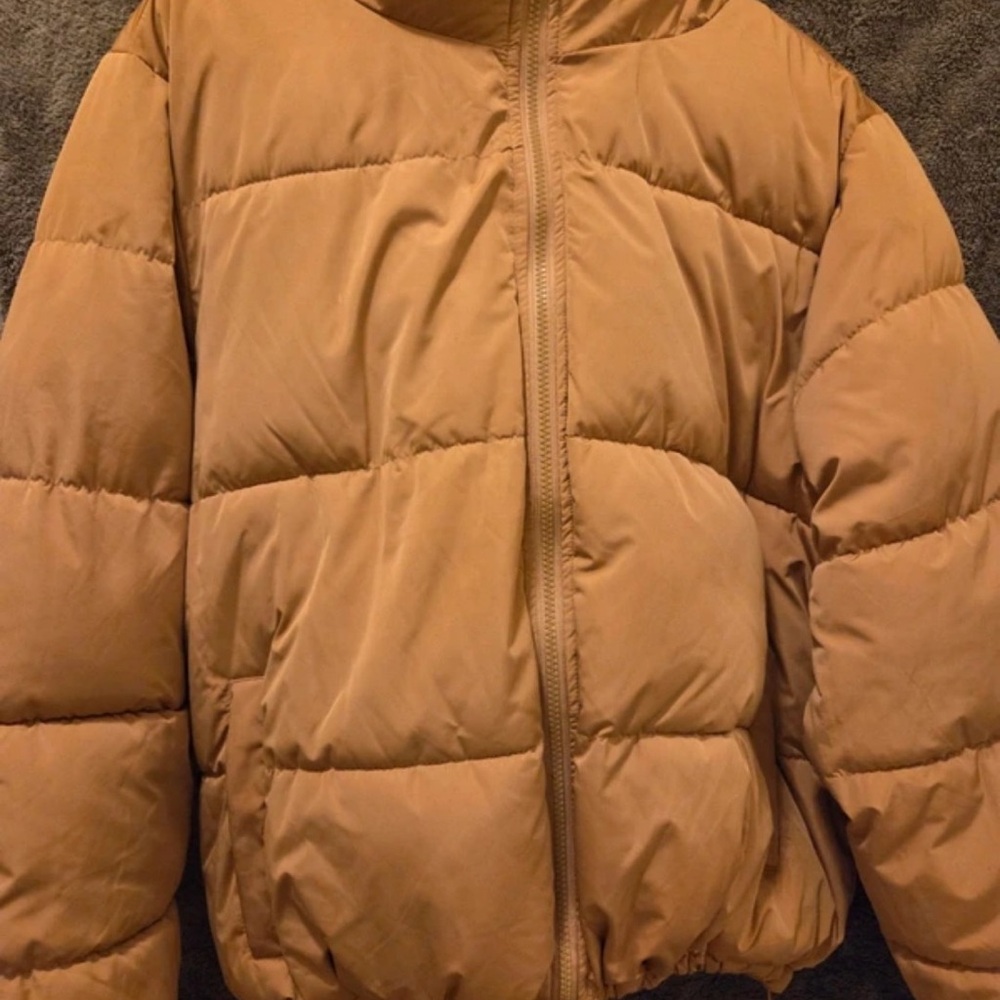Forever 21 Camel Puffer Jacket